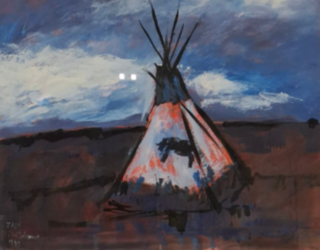 Acryl op papier, Maya Wildevuur, Taos